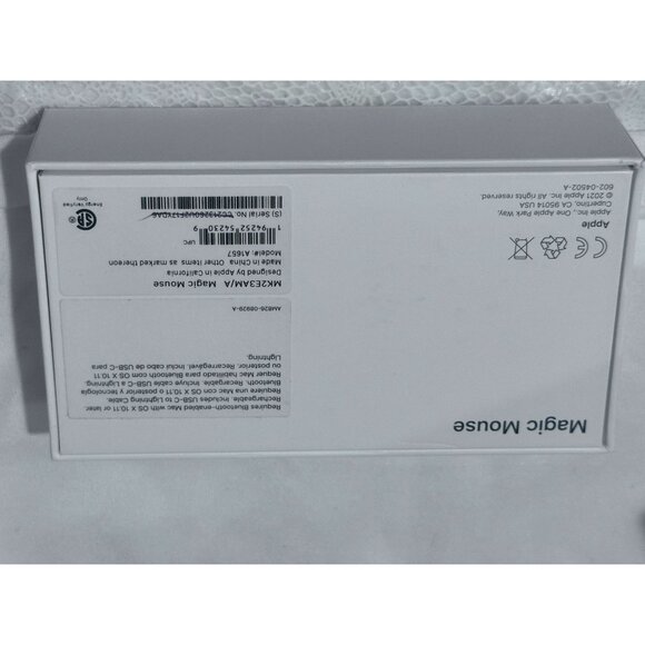 Recyclable Box White Apple Magic Mouse Wireless Empty Model A1657 - Picture 3 of 5